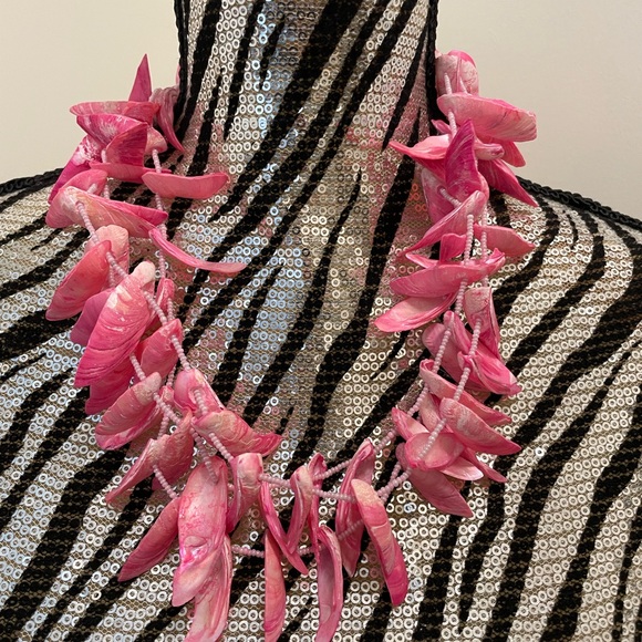 Pink Shells Multi Layer Necklace - Picture 1 of 1